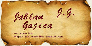 Jablan Gajica vizit kartica